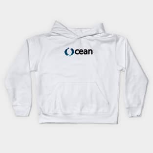 Ocean being in ocean typography design Kids Hoodie